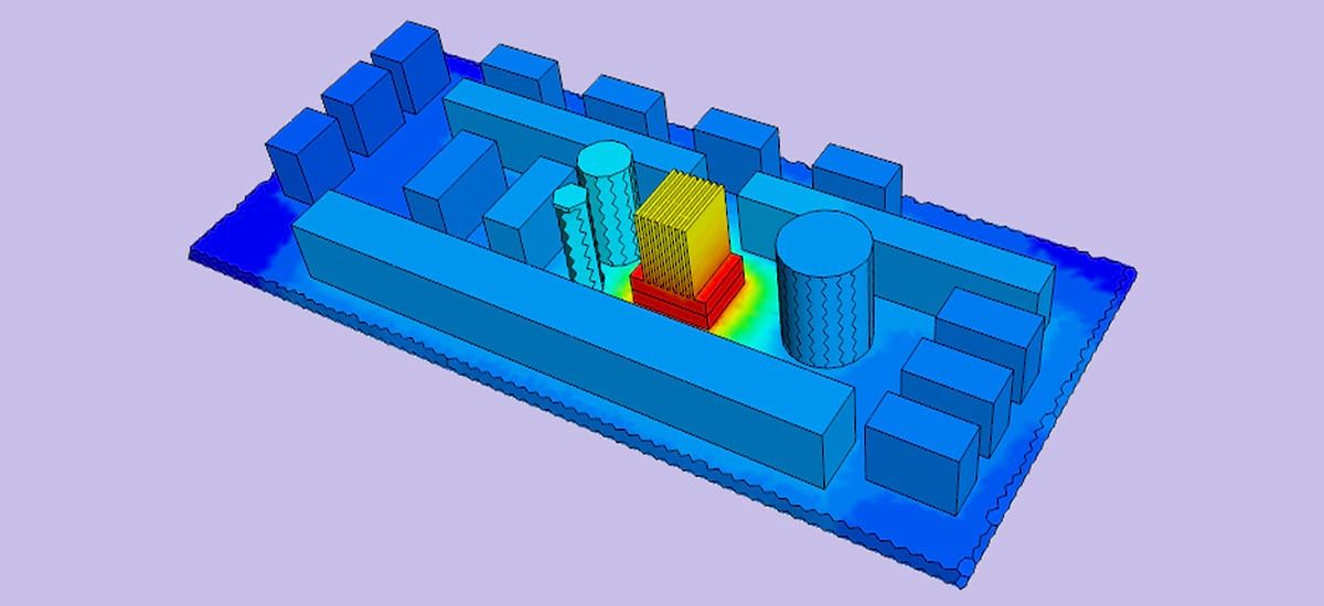 Slidian - Prototipos virtuales - Disipador de calor en una PCB